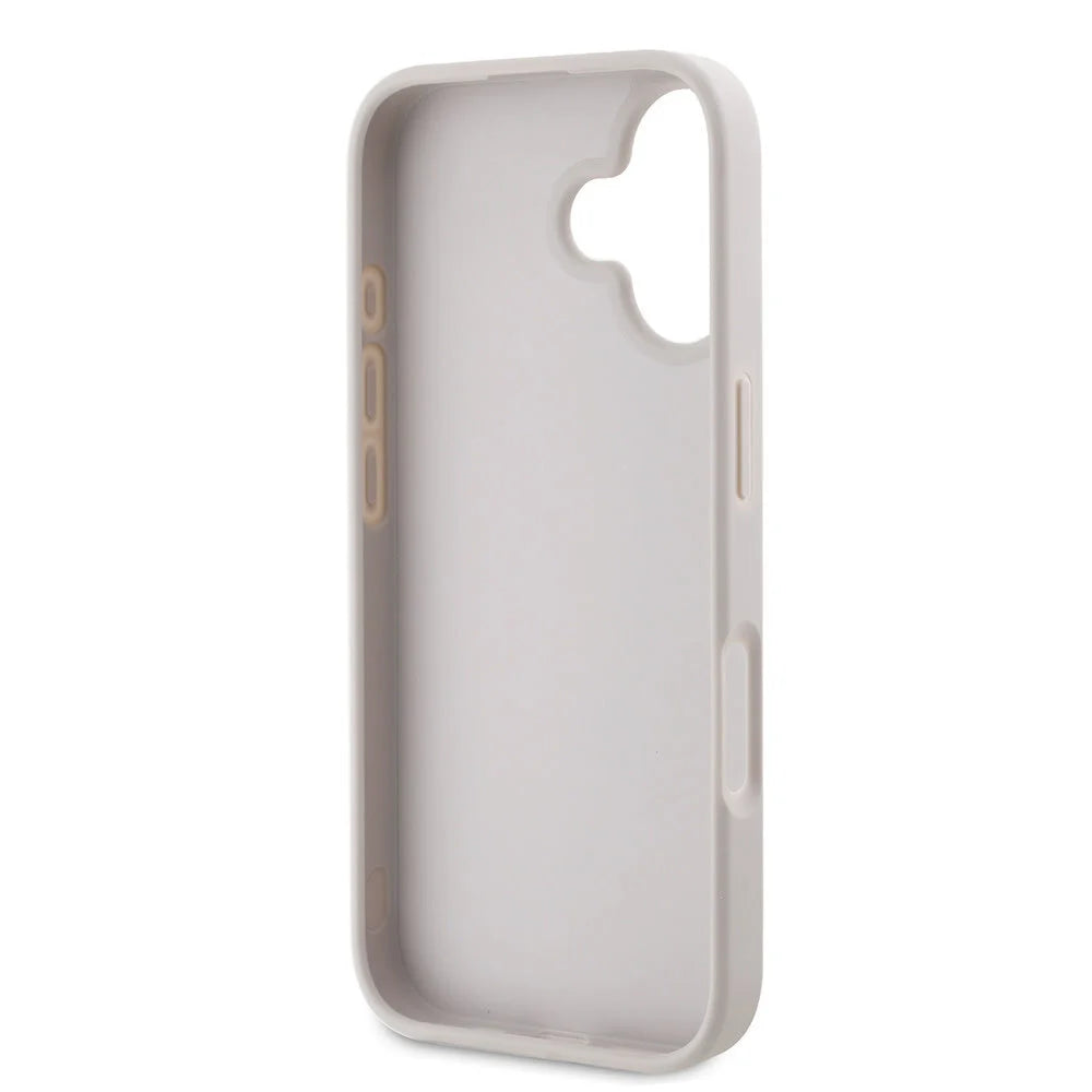 Guess iPhone 16 Backcover hoesje Magsafe IML crossbody cord - Roze
