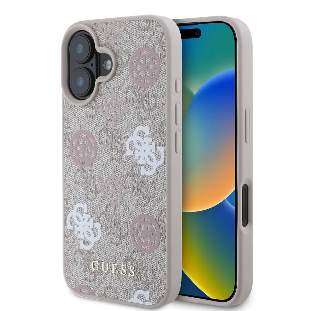 Guess iPhone 16 Backcover hoesje Magsafe - Peony on 4G - Roze