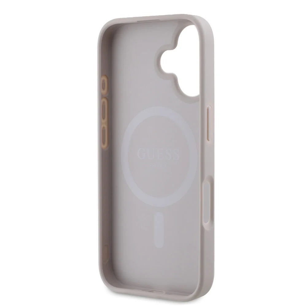 Guess iPhone 16 Backcover hoesje Magsafe - Peony on 4G - Roze