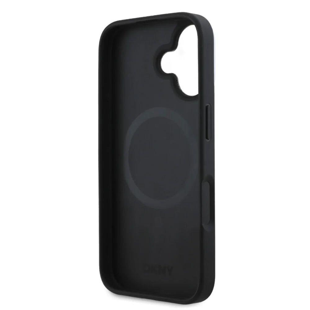 DKNY iPhone 16 Backcover hoesje Magsafe - Checkered Pattern - Zwart