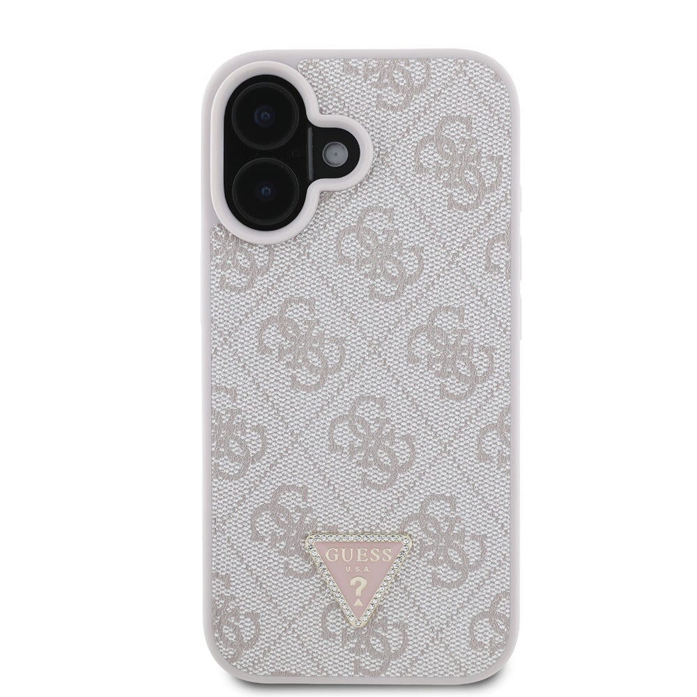 Guess iPhone 16 Backcover hoesje Magsafe IML crossbody cord - Roze