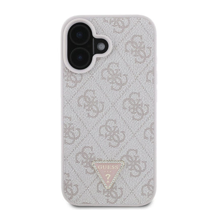 Guess iPhone 16 Backcover hoesje Magsafe IML crossbody cord - Roze