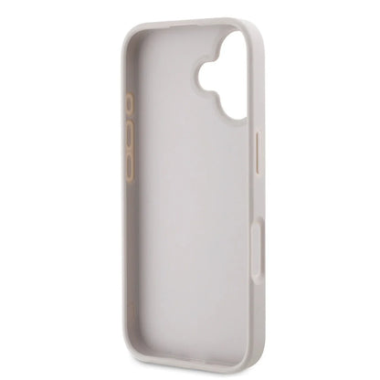 Guess iPhone 16 Backcover hoesje Magsafe IML crossbody cord - Roze