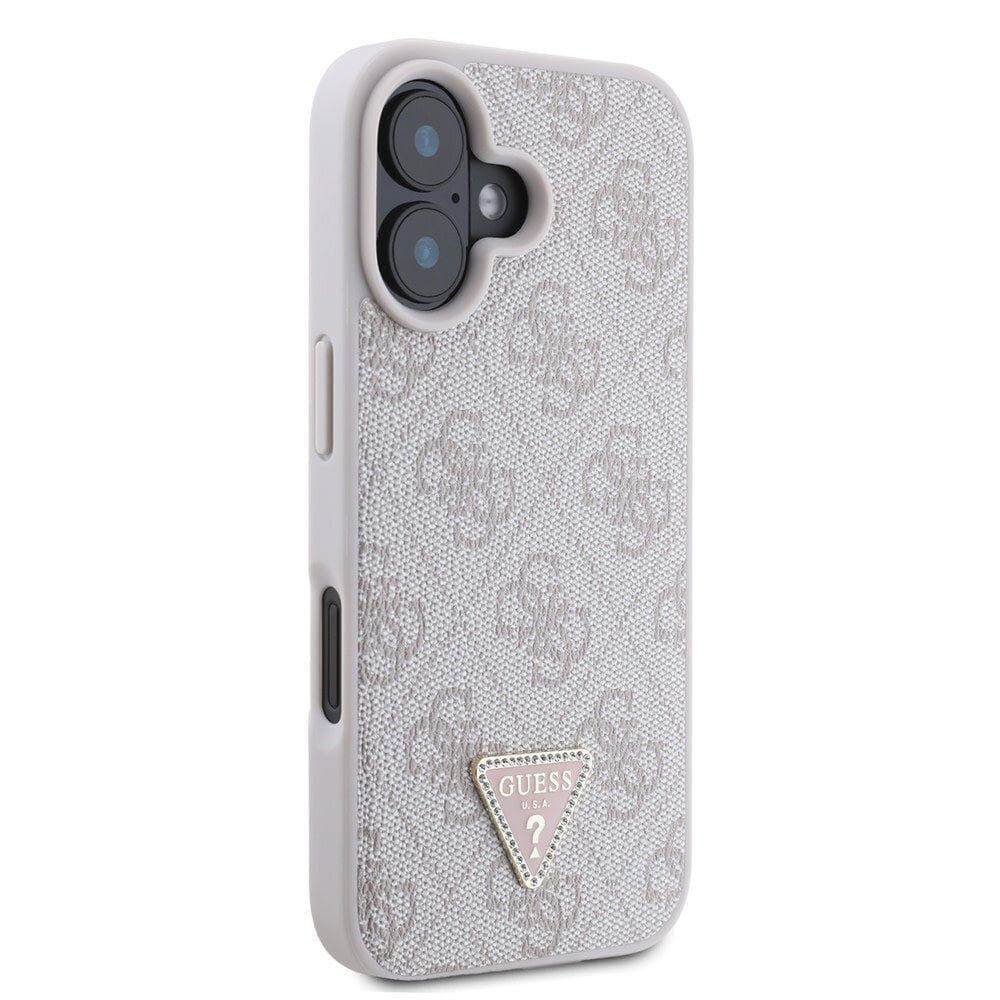 Guess iPhone 16 Backcover hoesje Magsafe IML crossbody cord - Roze