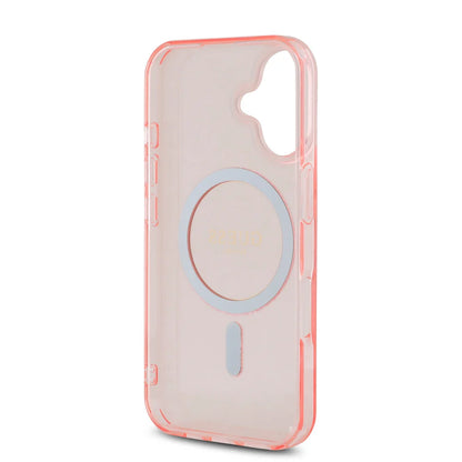 Guess iPhone 16 Backcover hoesje Magsafe IML Glitter - Roze
