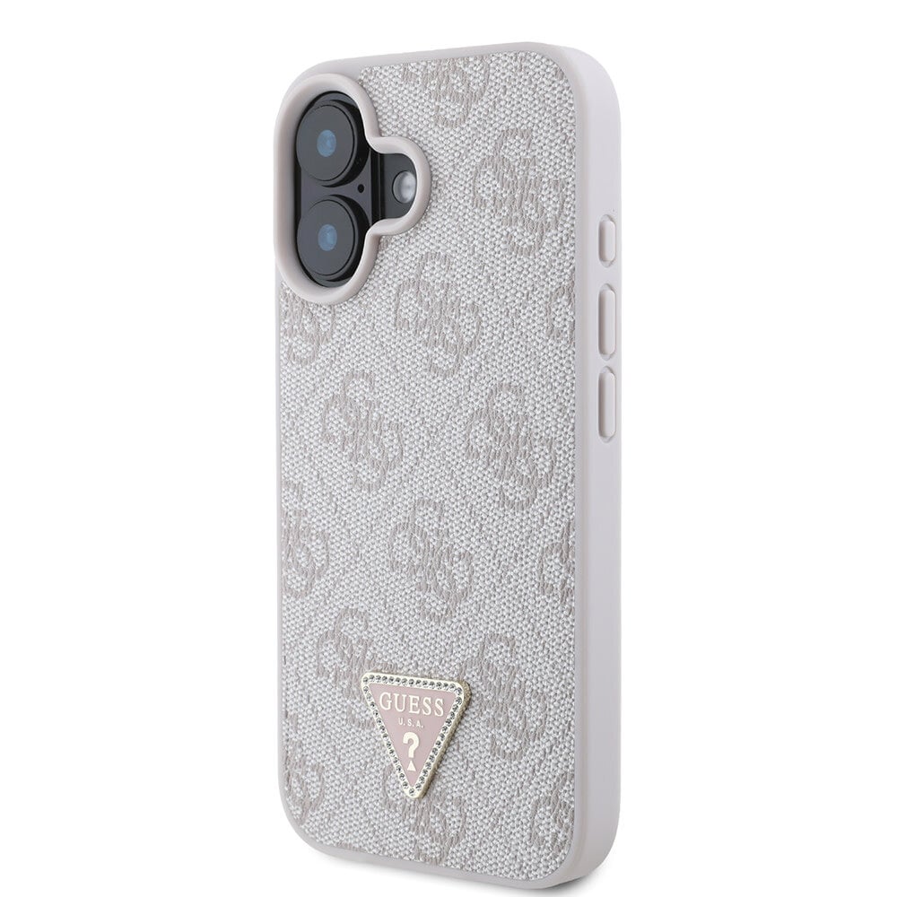 Guess iPhone 16 Backcover hoesje Magsafe IML crossbody cord - Roze