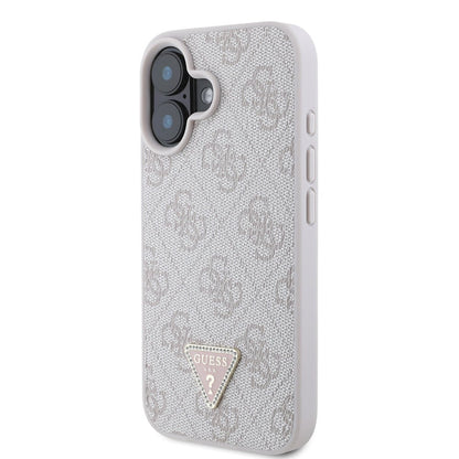 Guess iPhone 16 Backcover hoesje Magsafe IML crossbody cord - Roze