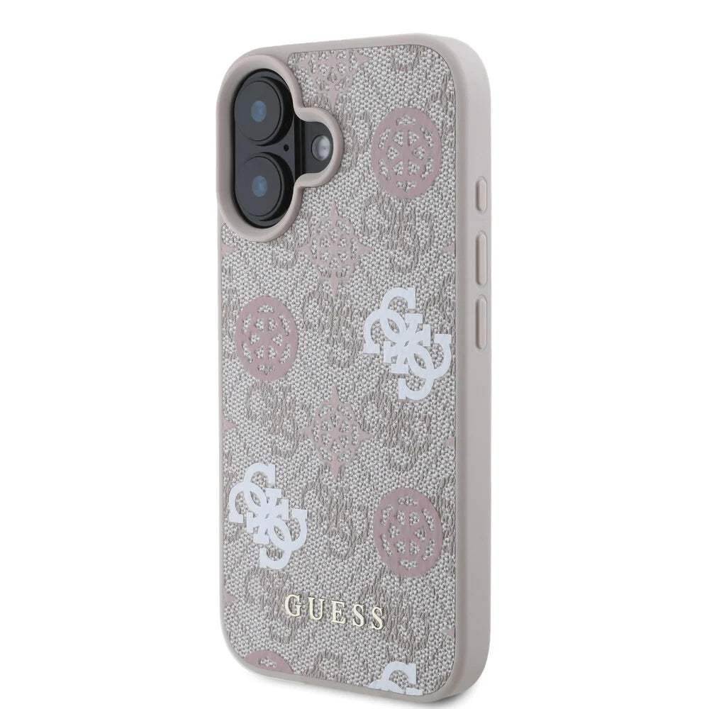 Guess iPhone 16 Backcover hoesje Magsafe - Peony on 4G - Roze