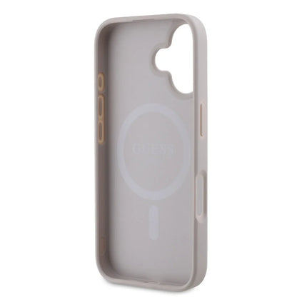 Guess iPhone 16 Backcover hoesje Magsafe - Peony on 4G - Roze